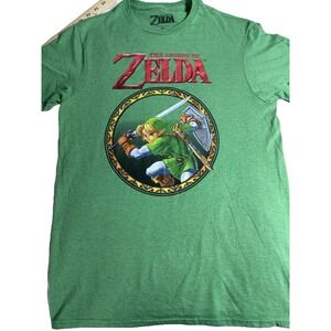 THE LEGEND OF ZELDA: A LINK TO THE PAST MEDIUM SHORT SLEEVE GREEN T-SHIRT PREOWN